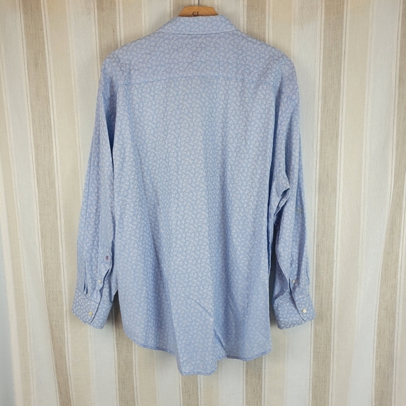 Robert Graham‎ Long Sleeve Button Down Shirt Pastel Blue Size 3XL Stripes - Picture 14 of 14